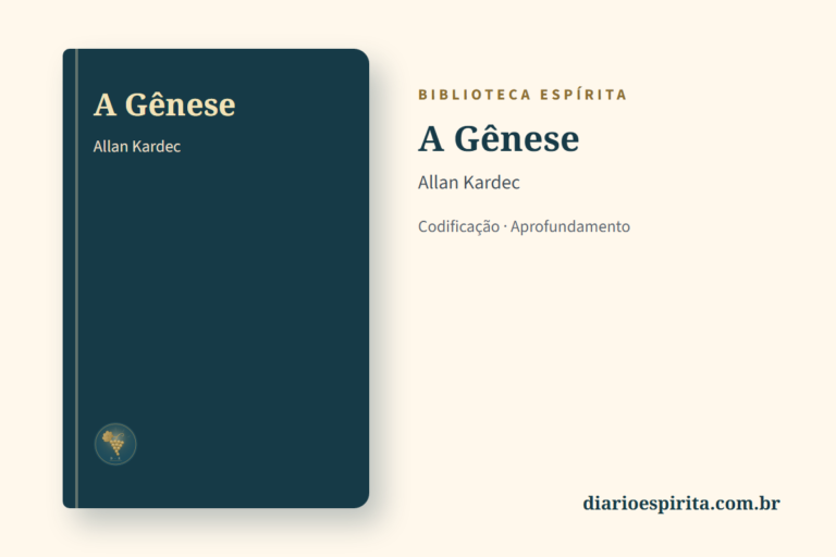 Cartão do livro A Gênese, de Allan Kardec