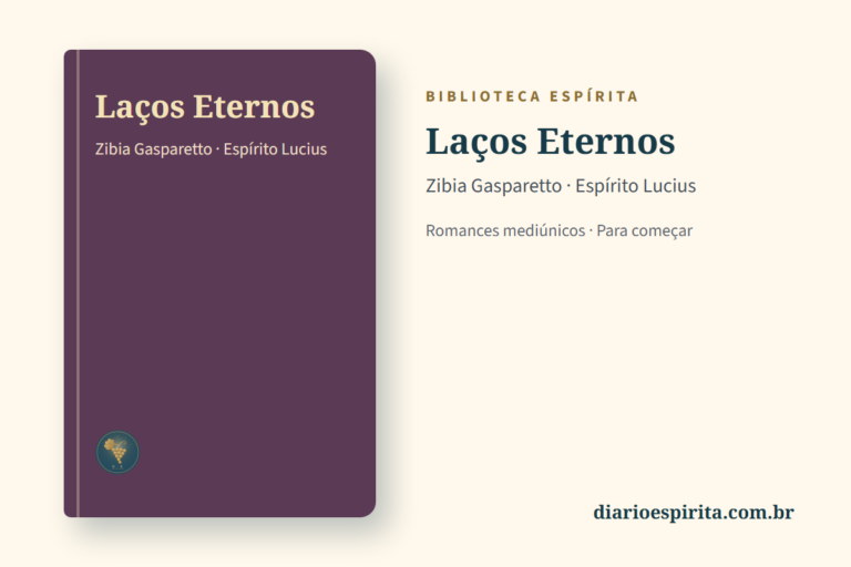 Cartão do livro Laços Eternos, de Zibia Gasparetto, pelo Espírito Lucius