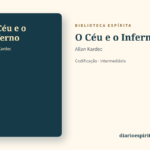 Cartão do livro O Céu e o Inferno, de Allan Kardec