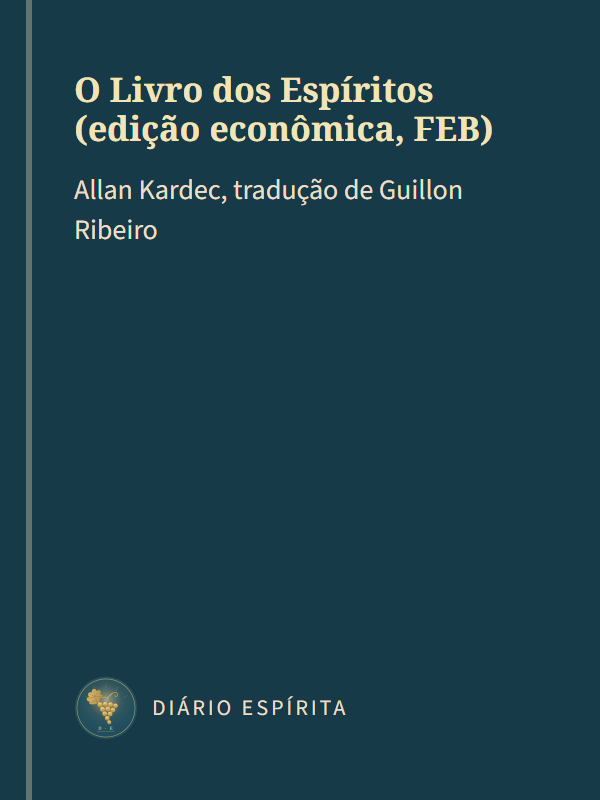Capa ilustrativa: O Livro dos Espíritos (edição econômica, FEB)